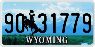 WY license plate 9031779