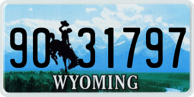 WY license plate 9031797