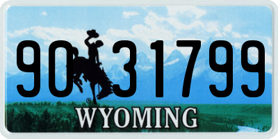 WY license plate 9031799