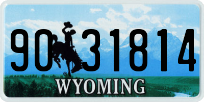 WY license plate 9031814