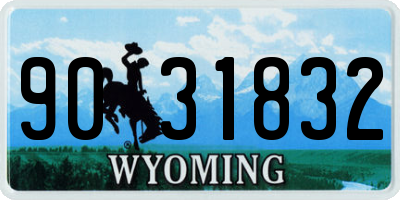WY license plate 9031832