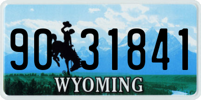 WY license plate 9031841