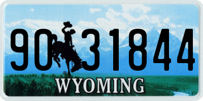 WY license plate 9031844