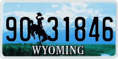 WY license plate 9031846