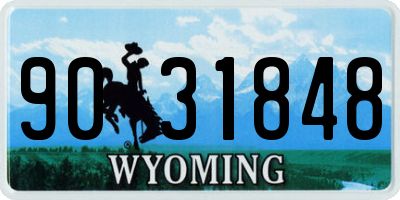 WY license plate 9031848
