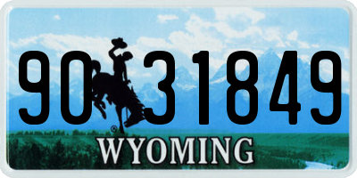 WY license plate 9031849