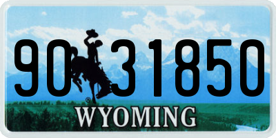WY license plate 9031850