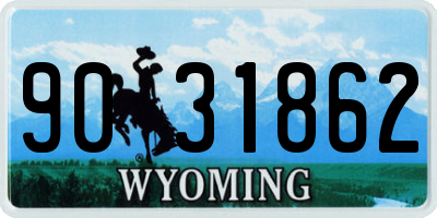 WY license plate 9031862