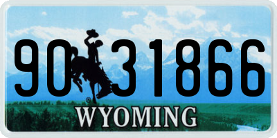 WY license plate 9031866