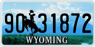 WY license plate 9031872