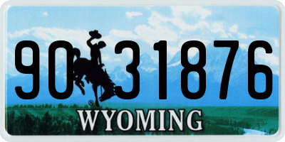 WY license plate 9031876