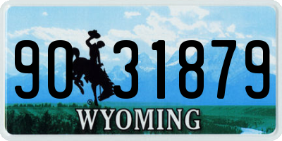 WY license plate 9031879