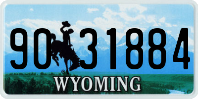 WY license plate 9031884