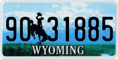WY license plate 9031885
