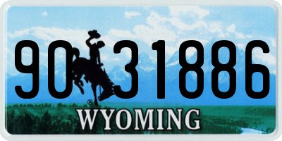 WY license plate 9031886