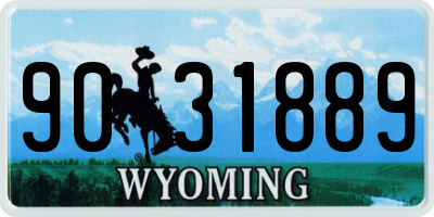 WY license plate 9031889