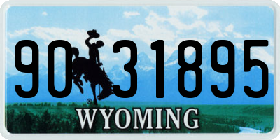 WY license plate 9031895