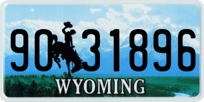 WY license plate 9031896
