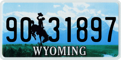 WY license plate 9031897