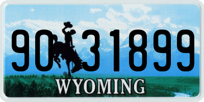WY license plate 9031899