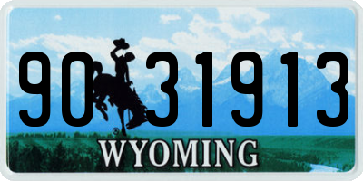WY license plate 9031913