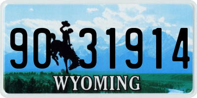 WY license plate 9031914