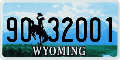WY license plate 9032001