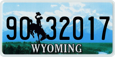 WY license plate 9032017