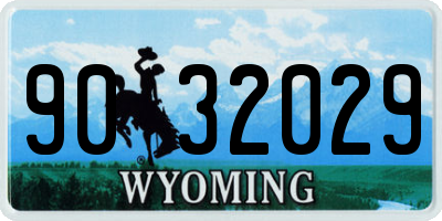 WY license plate 9032029