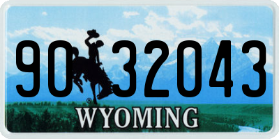 WY license plate 9032043