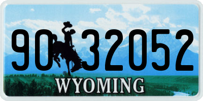 WY license plate 9032052