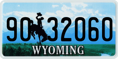 WY license plate 9032060