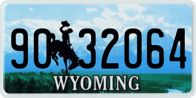 WY license plate 9032064