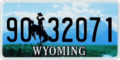 WY license plate 9032071
