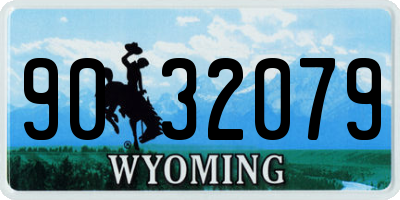 WY license plate 9032079