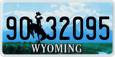 WY license plate 9032095