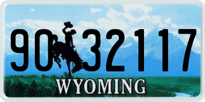 WY license plate 9032117