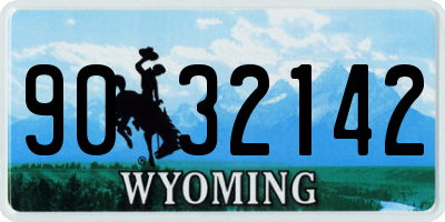 WY license plate 9032142