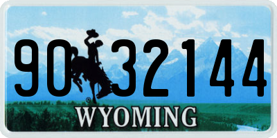 WY license plate 9032144