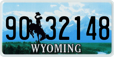 WY license plate 9032148