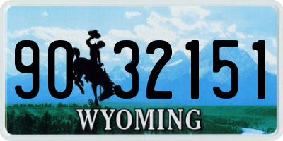 WY license plate 9032151