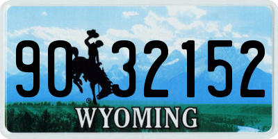 WY license plate 9032152