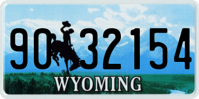 WY license plate 9032154