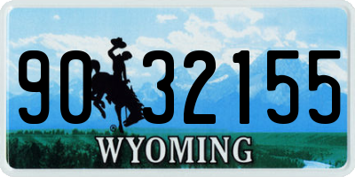 WY license plate 9032155