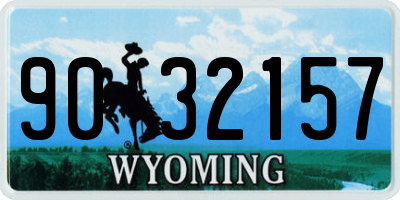 WY license plate 9032157