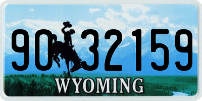WY license plate 9032159