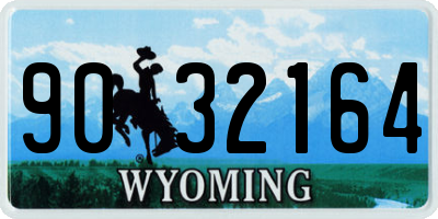 WY license plate 9032164