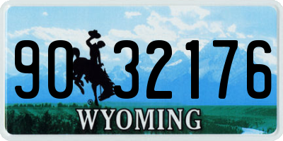 WY license plate 9032176