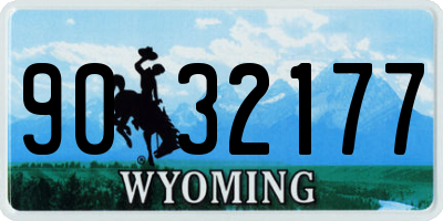 WY license plate 9032177