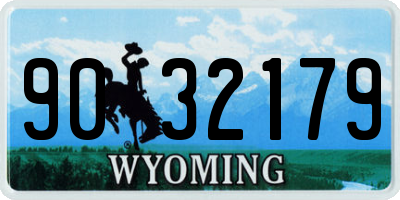 WY license plate 9032179